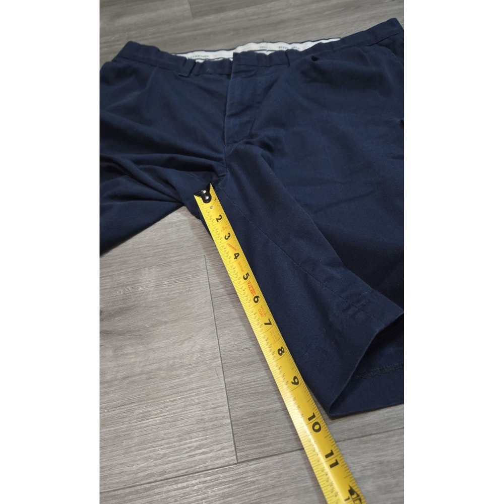 Riverside Budweiser Navy Solid Cargo Shorts Embroidered Pleated Pockets Size 36 - Picture 9 of 12